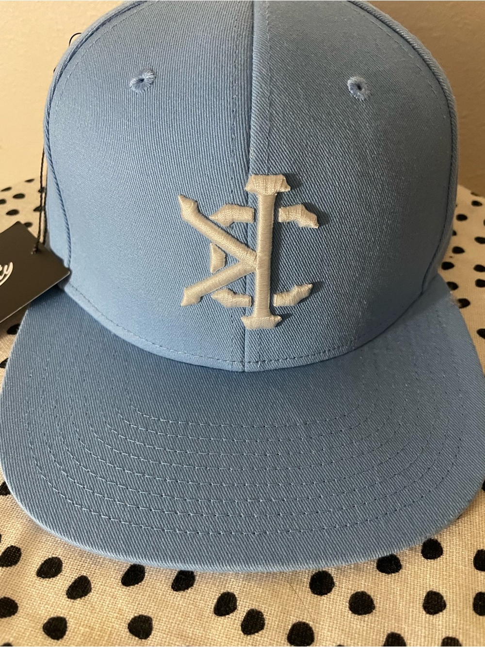 Men's Sky Blue Embroidered Logo Baseball Cap
